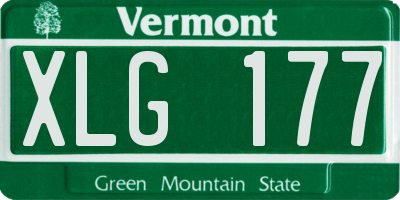 VT license plate XLG177