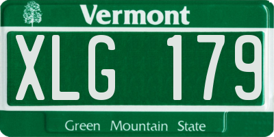 VT license plate XLG179