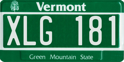 VT license plate XLG181
