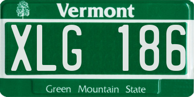 VT license plate XLG186