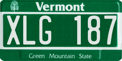 VT license plate XLG187