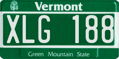 VT license plate XLG188