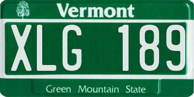 VT license plate XLG189