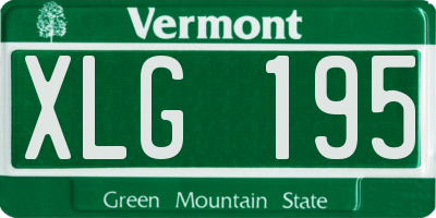 VT license plate XLG195