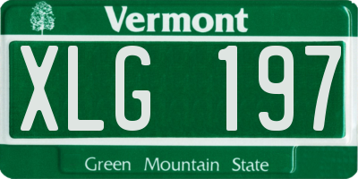 VT license plate XLG197