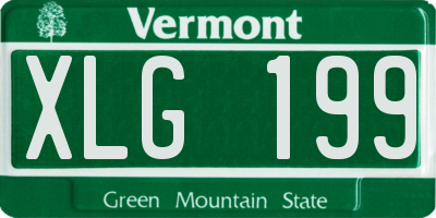 VT license plate XLG199