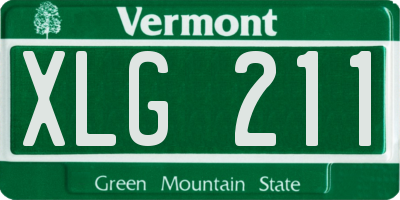 VT license plate XLG211