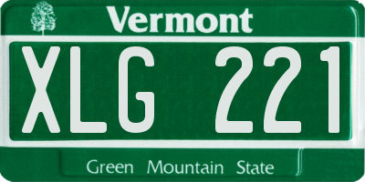 VT license plate XLG221