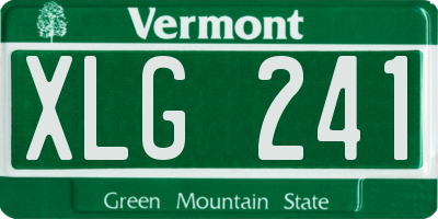 VT license plate XLG241