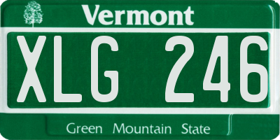 VT license plate XLG246