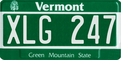 VT license plate XLG247