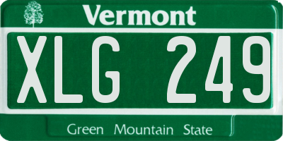VT license plate XLG249
