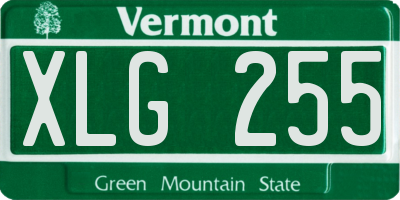 VT license plate XLG255
