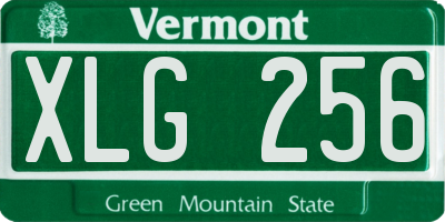 VT license plate XLG256