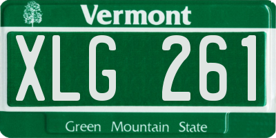 VT license plate XLG261