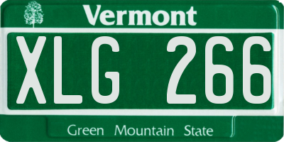 VT license plate XLG266