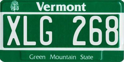 VT license plate XLG268