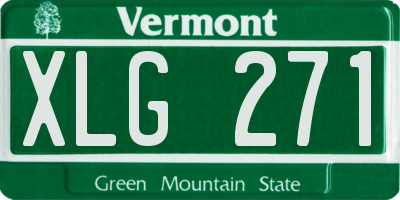VT license plate XLG271