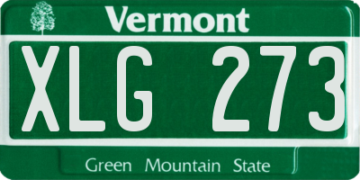 VT license plate XLG273