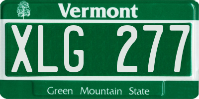 VT license plate XLG277