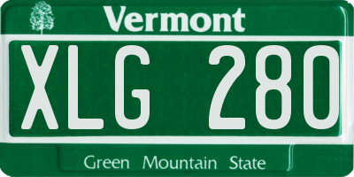 VT license plate XLG280