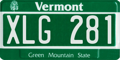 VT license plate XLG281