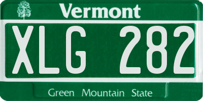 VT license plate XLG282