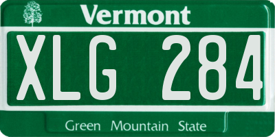VT license plate XLG284