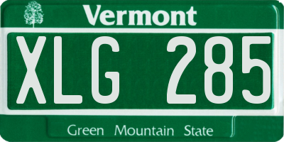 VT license plate XLG285