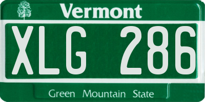 VT license plate XLG286