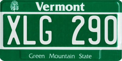 VT license plate XLG290