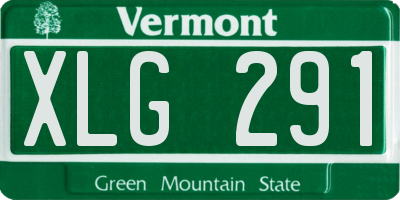 VT license plate XLG291