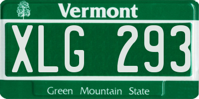VT license plate XLG293