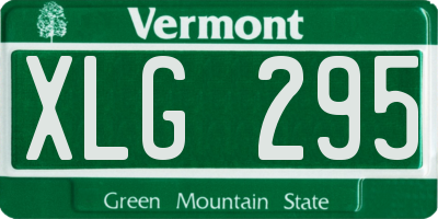 VT license plate XLG295