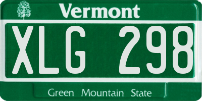 VT license plate XLG298