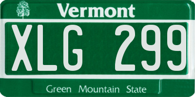 VT license plate XLG299