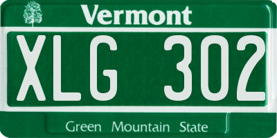 VT license plate XLG302