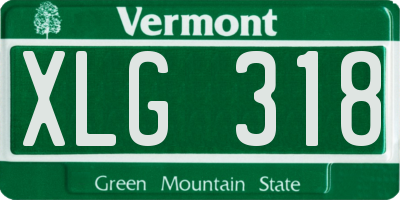 VT license plate XLG318