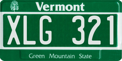 VT license plate XLG321