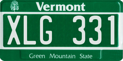 VT license plate XLG331