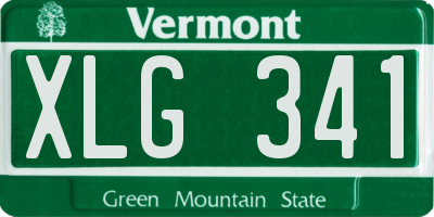 VT license plate XLG341