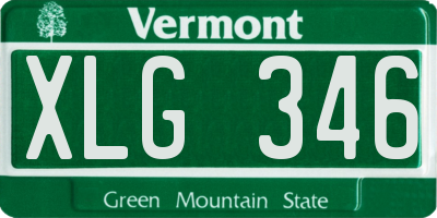 VT license plate XLG346