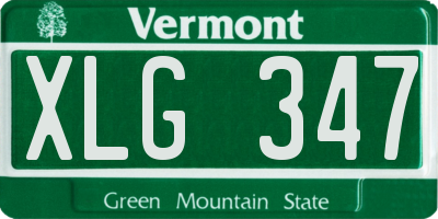 VT license plate XLG347