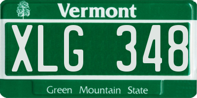 VT license plate XLG348