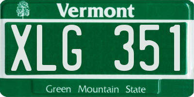 VT license plate XLG351