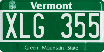 VT license plate XLG355