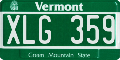 VT license plate XLG359