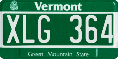 VT license plate XLG364
