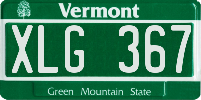 VT license plate XLG367