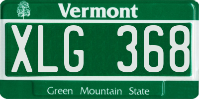 VT license plate XLG368